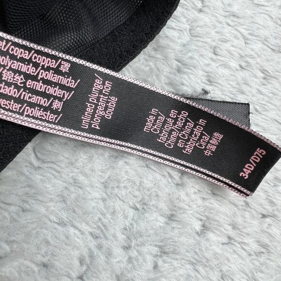 Victoria Secret Luxe Starburst Sheer Bra 34D/D75 Unlined Wired Demi Side Closure - Picture 9 of 15